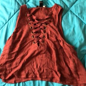 Lace up tank